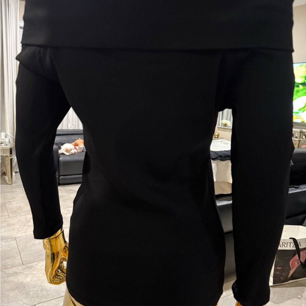 bebe Black Off-Shoulder Sweater - Picture 2 of 3